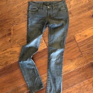 Monarchy grey/blue flap pockets straight leg jeans